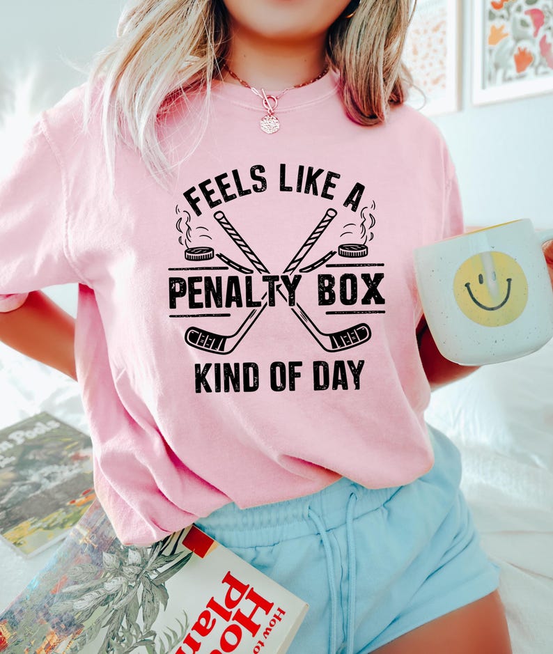 Feels Like A Penalty Box Kind Of Day T-Shirt, Hockey Fan Apparel, Funny Hockey Shirt, Game Day Sweatshirt, Ice Hockey Player Gift image 2