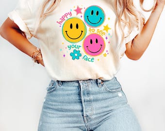 Happy to See Your Face Teacher Shirt, Back to School Sweatshirt, Teacher Appreciation Gift, First Day of School Tee, Teacher Life T-shirt