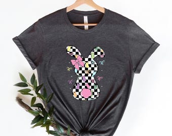 Happy Easter Shirt, Happy Easter Bunnies Shirt, Bunny Shirt, easter Bunny Shirt, Cute Easter Shirt, Leopard Bunny Shirt, Easter Matching Tee