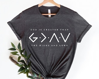 God is Greater Than the Highs and Lows Sweatshirt, Christian Hoodie, Bible Jesus Lover Gift, Faith Sweatshirt, Jesus Shirt, Christian Hoodie