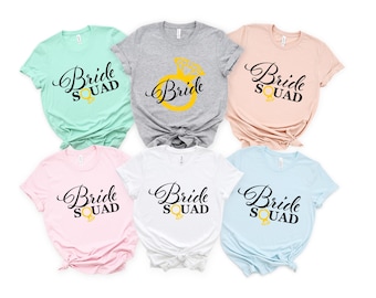Custom Bride Shirt, Bride Squad Shirt, Bridal Gift, Wedding Gift, Wife Shirt, Bridesmaid Shirt, Bachelorette party shirt, Bachelorette Shirt