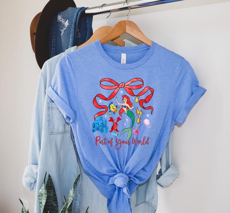Disney Princess Ariel Shirt, Little Mermaid Shirt, Disney Girls Trip, Disney Minnie Ears Ariel Tee, Disney Princess Shirt, Ariel Mermaid image 4
