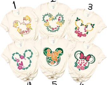 Disney Floral Mickey Head Shirt, Disney Shirt, Mickey Head Shirt, Disney Mickey Shirt, Disney Family Shirt, Magic Kingdom Shirt
