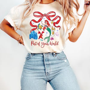 Disney Princess Ariel Shirt, Little Mermaid Shirt, Disney Girls Trip, Disney Minnie Ears Ariel Tee, Disney Princess Shirt, Ariel Mermaid image 2