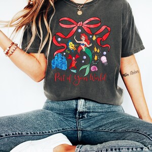 Disney Princess Ariel Shirt, Little Mermaid Shirt, Disney Girls Trip, Disney Minnie Ears Ariel Tee, Disney Princess Shirt, Ariel Mermaid image 3