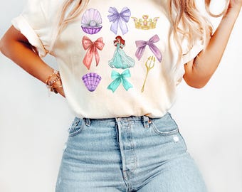 Disney Princess Ariel Shirt, Little Mermaid Shirt, Disney Girls Trip, Disney Minnie Ears Ariel Tee, Disney Princess Shirt, Ariel Mermaid