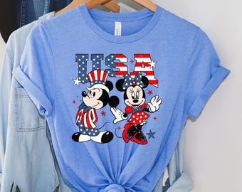 Mickey and Friends Disney Happy 4th of July 2026 Shirt, WDW Disneyland USA, Happy Independence Day 1776, Disney Family Trip America US Flag