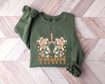 YHWH Shirt, Yahweh, Floral Christian Shirt, Floral Lungs, Flower Lungs, Christian Shirt, YHWH Breathe, Womens Faith Shirt, Bible Verse Shirt