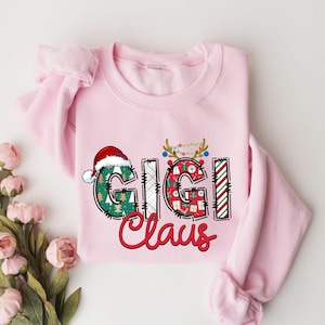 Glitter Gigi Sweatshirt, Christmas Gigi Sweatshirt, Gigi Sweater, Gigi And Grandkids Sweatshirt, Gifts For Mimi Mom Nana Gigi Gifts image 1