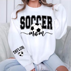 Personalized Soccer Mom Kids Name Shirt, Custom Soccer Team Shirt, Gift for Soccer Mom, Soccer Season Shirt, Soccer mom hoodie