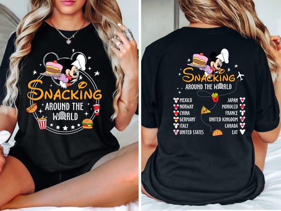 Snacking Around the World Shirt, Disney Snacks Shirt, Magic Kingdom Snacking Shirt, Disney Snacking Shirt, Epcot Shirt, Disney Vacation Tee