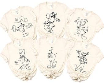 Mickey and Friends Shirt, Retro Mickey Minnie Shirts, Retro Disney Trip, Checkered Mickey Shirt, Disney Family Vacation, Disney Group Shirt