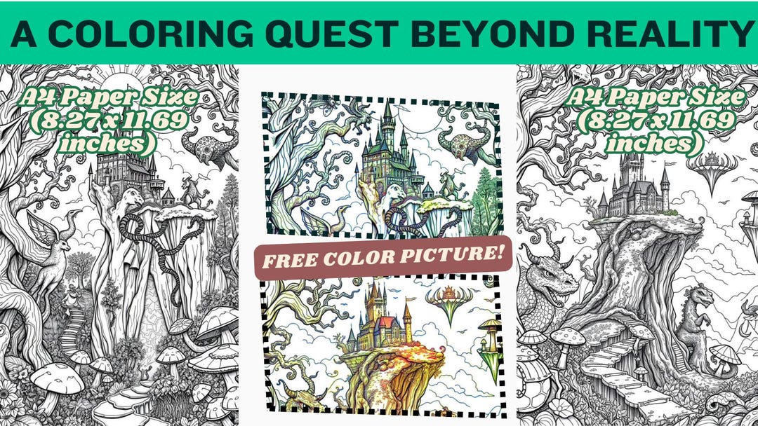 A Coloring Mystical Creatures : Printable PDF Download [adult Coloring ...