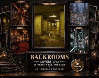 Exclusive Backrooms Levels 0–15 Poster Bundle | 16 A4 Prints | One-of-One Limited Edition