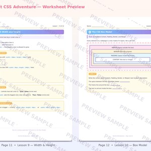 CSS for Beginners Worksheet | Coding Printable | Learn HTML/CSS Basics | Beginner Web Design Activity | Instant Digital Download image 7