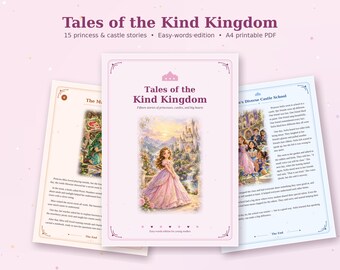 Printable Princess Storybook PDF – 15 Illustrated Bedtime Stories with Life Lessons