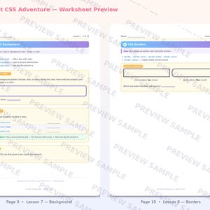 CSS for Beginners Worksheet | Coding Printable | Learn HTML/CSS Basics | Beginner Web Design Activity | Instant Digital Download image 6