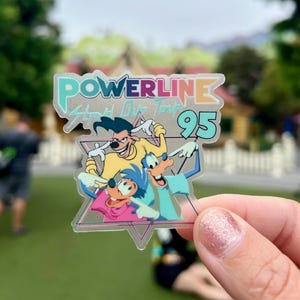 Powerline A Goofy Movie Disney Stickers Disney Sticker Water Bottle Transparent Cell Phone Case Lap top Helmet Sticker Planner Note Pad Max