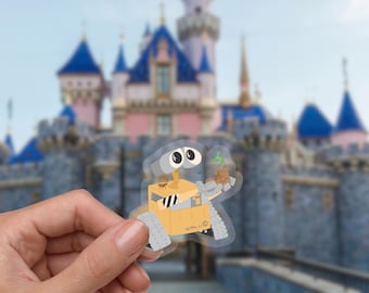Wall-E Eva Disney Stickers Water Bottle Transparent Cell Phone Case Lap top Helmet Sticker Planner Note Pad Pixar Robot Wall-E sticker, boot