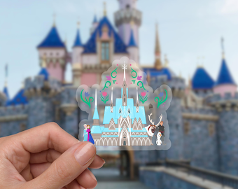 Arendelle Castle sticker, vinyl, disneyland, frozen sticker, olaf, anna and elsa, planner, cell phone sticker, waterproof, water bottle