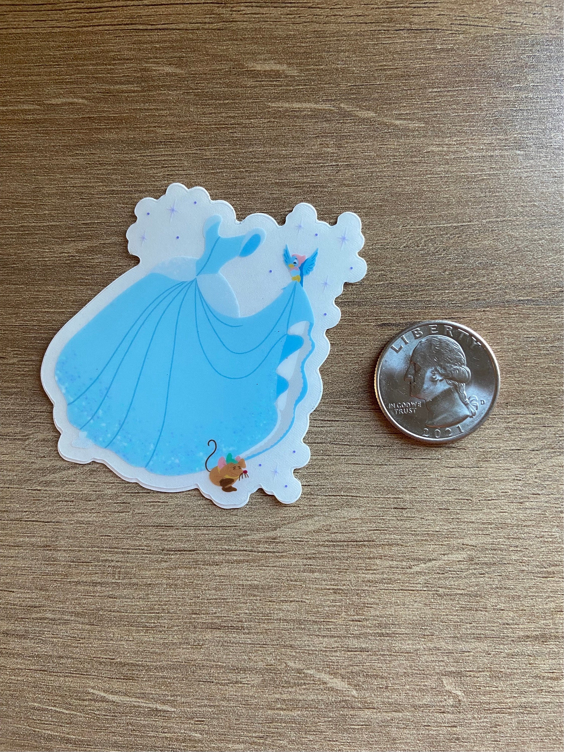 Cinderella Dress Disney Sticker Disney Stickers Princess Glass Slipper ...
