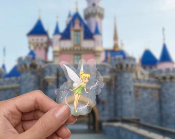 Tinkerbell Sticker Disney Stickers Water Bottle Transparent Cell Phone Case Lap top Helmet Sticker Planner Note Pad peter pan, neverland