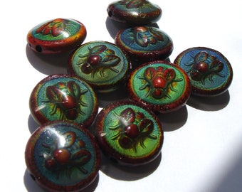 Red Honey Bee Mood Beads 5 Pieces Color Changing Beads Mood Beads Bee Lightful Mirage Mood Beads Thermo Sensitive Beads 5 Beads