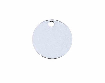 935 Silver Argentium Sterling Silver Stamping 8.9mm 20 Gauge Disc Argentium Sterling Silver