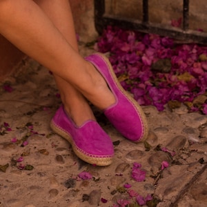 Handmade Spanish Espadrilles, Flat Shoes, Women slippers, Jute sole, Gel Plus insole, Premium Quality Genuine Leather, Eco Friendly