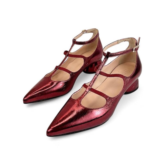 Handmade Mary Jane Shoe, Spanish Handcrafted Leather Mary Jane