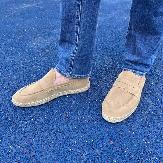 Men\'s Casual Tan Suede Slip-On Loafers by Tan Suede Slip On Everyday Performance Hybrid Loafers | Express main image 3
