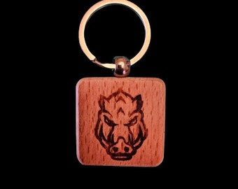 Designed and Burned Wooden Keychain