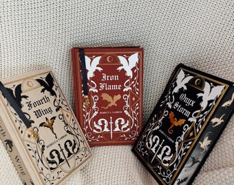 The Empyrean Series by Rebecca Yarros Rebound Set; Fourth Wing, Iron Flame & Onyx Storm Special Custom Edition Rebinds
