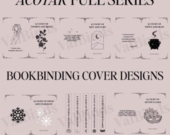 Paquete de portadas de libro ACOTAR SVG PNG: Diseños de encuadernación de fantasía (descarga digital, solo para uso personal)