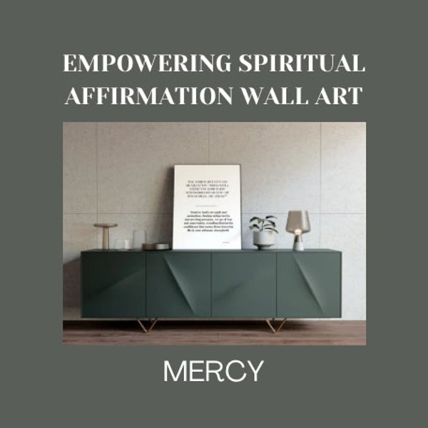 MERCY - Empowering Spiritual Affirmation Wall Art Bundle: Print on Demand Bible Quote Prints