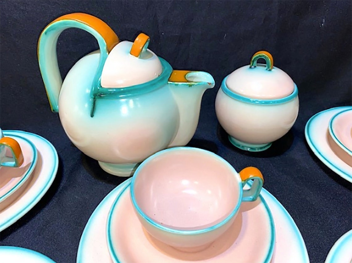 BAUHAUS Art Deco Schramberg Eva Zeisel German Pottery Tea Set Etsy