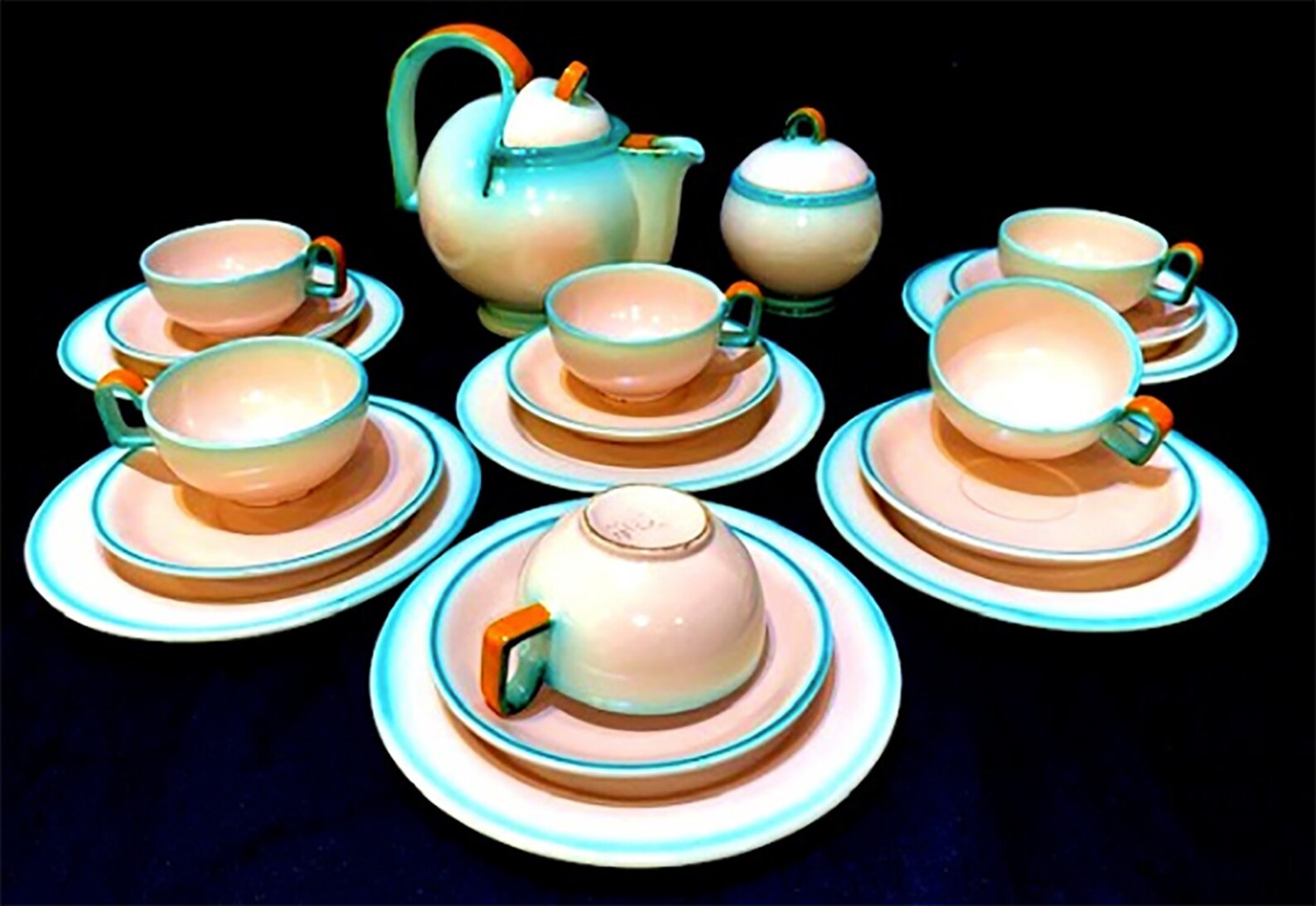 BAUHAUS Art Deco Schramberg Eva Zeisel German Pottery Tea Set Etsy