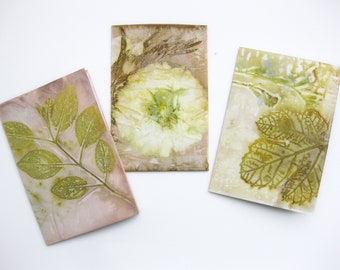 Greeting Cards, Eco Printed Cards