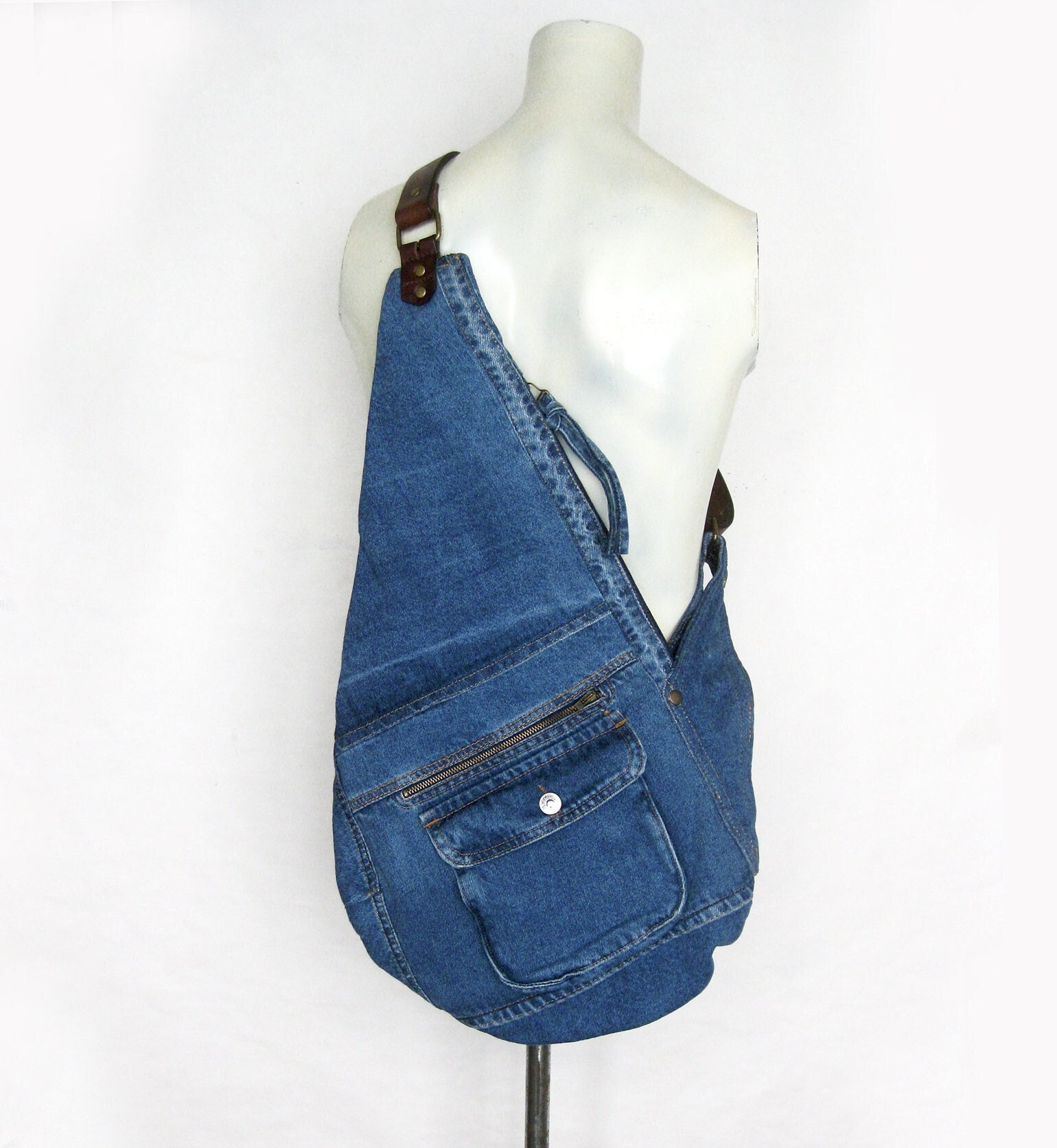 Denim Small Side Bag Mens Blue Denim Messenger Bags Vintage Denim Smal –  iwalletsmen