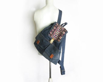 【ａｅａｅ】OUT POCKET DENIM BACKPACK Amazon.com | HOKMAH Cute Denim Backpack for Women Men