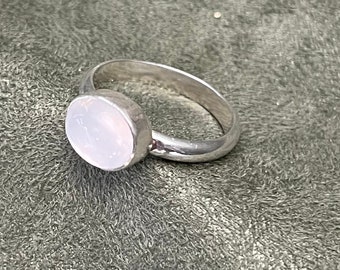 White Moonstone set in a Silver Ring
