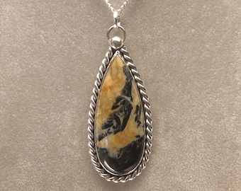 Pendant of Ochre and Black Jasper