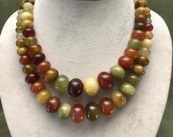 Necklace of Multicolored Jade