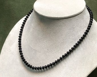 Necklace of Black Onyx and Hematite