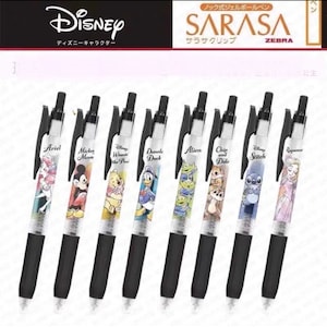 Zebra disney sarasa mickey, winnie, princesa Bolígrafo de gel de tinta negra de 0,5 mm Japón