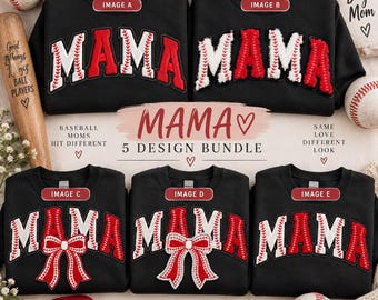 MAMA T-shirt Design PNG SVG, Baseball Mom Shirt, Game Day Mama Applique, Sports Mom Embroidery, Digital Download Bundle