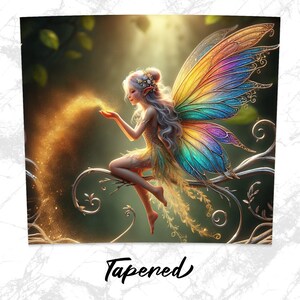 Envoltura de vaso sin costuras de Hada Encantada PNG, diseño de sublimación de vaso de Hada de 20 oz, Bosque Mágico, impresión de 300 DPI, Hada de fantasía Fairycore imagen 5