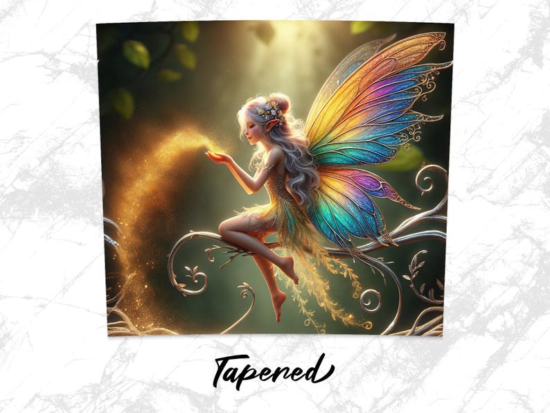 Envoltura de vaso sin costuras de Hada Encantada PNG, diseño de sublimación de vaso de Hada de 20 oz, Bosque Mágico, impresión de 300 DPI, Hada de fantasía Fairycore imagen 5