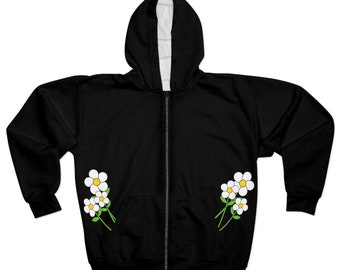 Hoodie mit Tasche voller Blumen