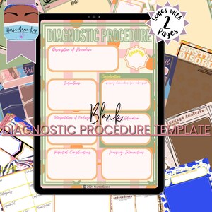 NurseGraceKay| Diagnostic Procedure Notes Template | 2-Page Nursing Notes | 2024 Edition | Digital Download Only| PDF